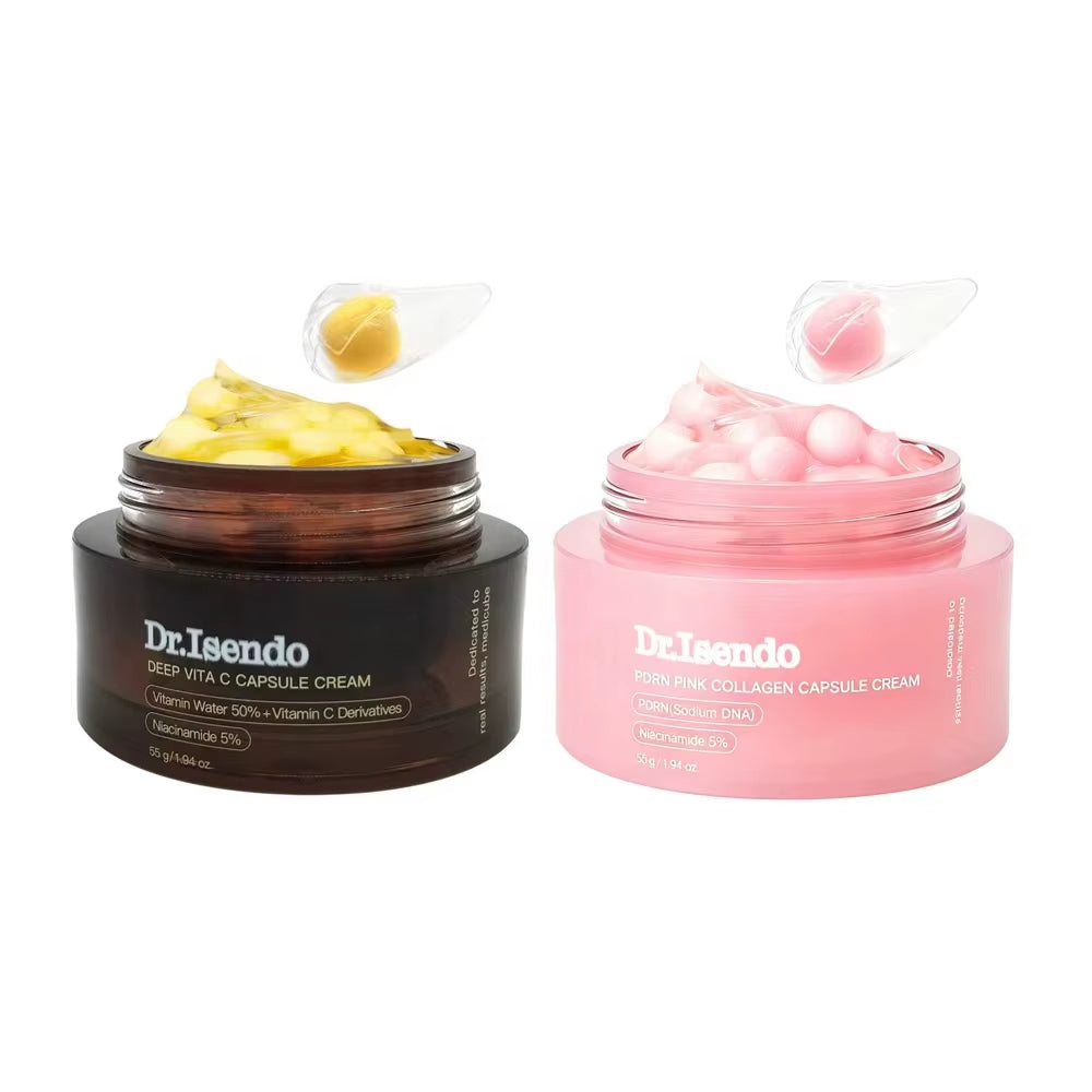 OEM Korean Skincare Cosmetic Creams Exfoliante Facial Cream Niacinamide Vitamin C Face Serum Capsule Cream 55G Moisturizer Skin