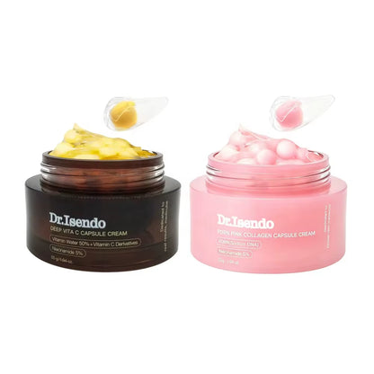 OEM Korean Skincare Cosmetic Creams Exfoliante Facial Cream Niacinamide Vitamin C Face Serum Capsule Cream 55G Moisturizer Skin