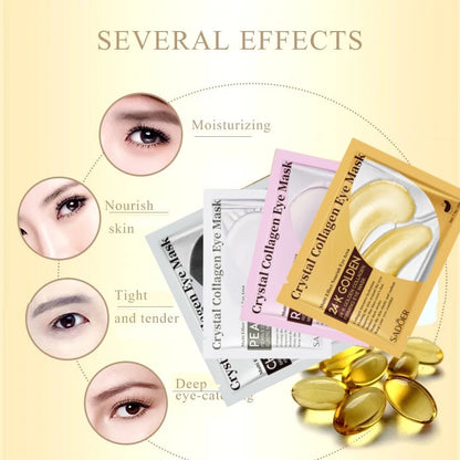 20Pcs=10Pairs Gold Collagen Crystal Eye Mask Skincare Eye Patches Firming Moisturizing Nourishing Eye Skin Care Products