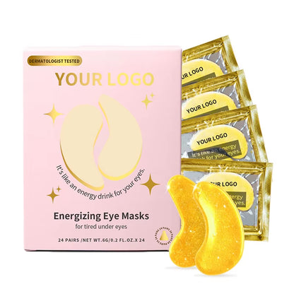 Wholesale Vegan Hyaluronic Acid Organic under Eye Masks for Dark Circles Puffy Eyes Bags & Wrinkles Gel Eye Patches