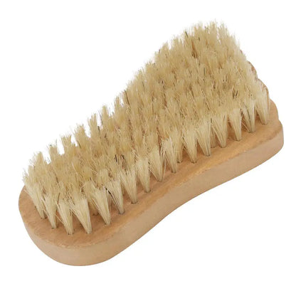 Uniquely Designed Wooden Boar Bristle Bath Brush Foot-Shaped Care Tool for Nail Cleaning Body Scrubbing Hand or Foot Washing