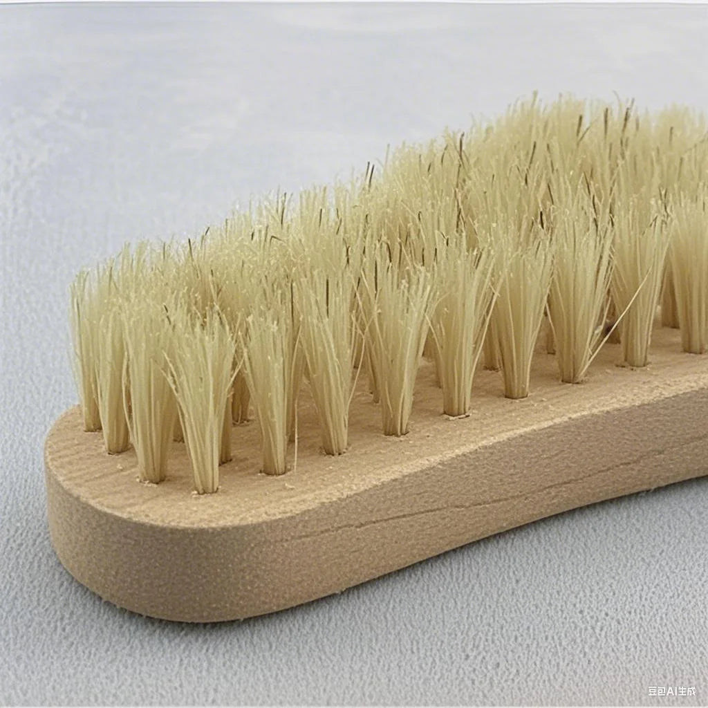 Uniquely Designed Wooden Boar Bristle Bath Brush Foot-Shaped Care Tool for Nail Cleaning Body Scrubbing Hand or Foot Washing