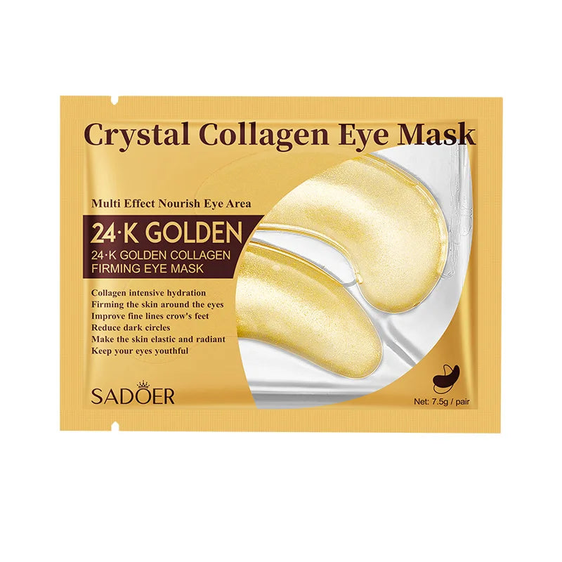 20Pcs=10Pairs Gold Collagen Crystal Eye Mask Skincare Eye Patches Firming Moisturizing Nourishing Eye Skin Care Products