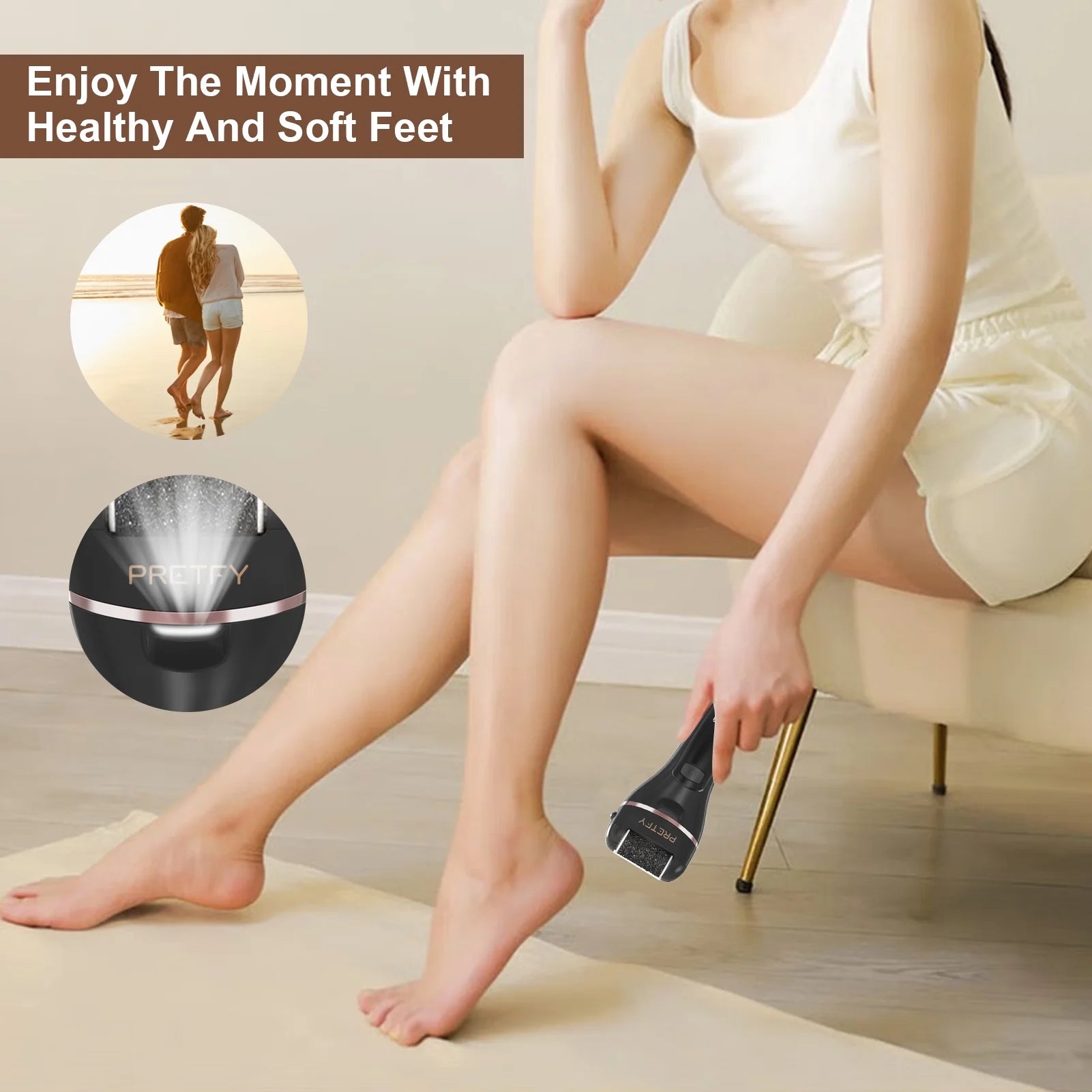 Electric Callus Remover for Feet, Portable 16 in 1 Pedicure Foot File Kit with 3 Roller Heads, 2 Speed,Black